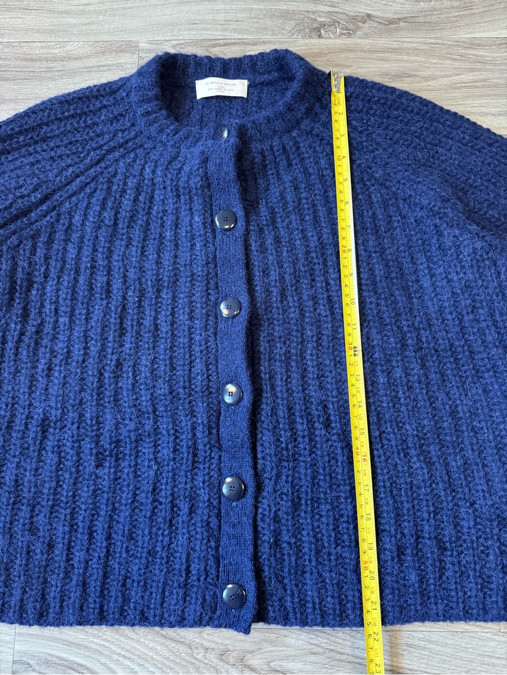 Sezane Emile Cardigan in Navy Size Medium - Picture 9 of 13